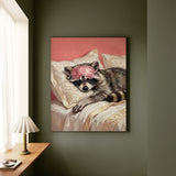 "Beauty Sleep" - Raccoon Vertical Canvas - Spirit Animal Wall Art