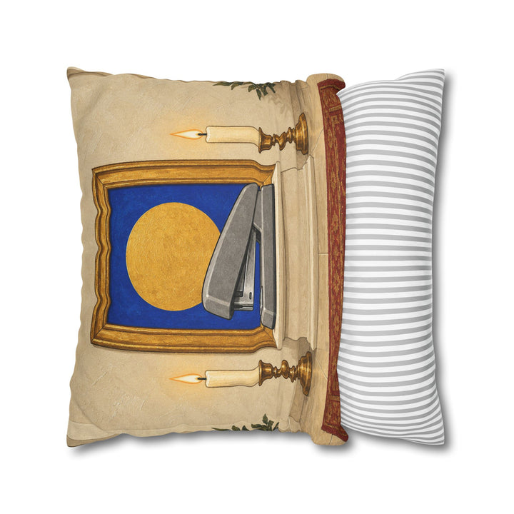 The Sacred Stapler – Funny Office Decor with a Gilded Desk Relic – Pillow / Cover