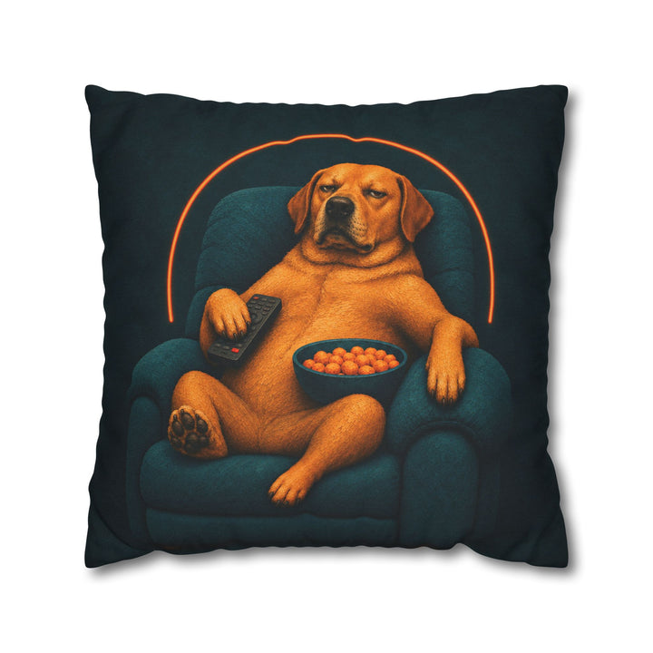 Man Cave Manager – Designer Wall Art with a Recliner and Neon Glow – Pillow / Cover
