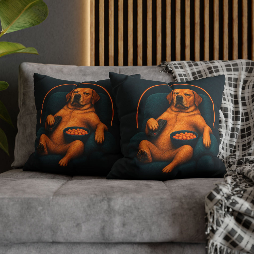 Man Cave Manager – Designer Wall Art with a Recliner and Neon Glow – Pillow / Cover