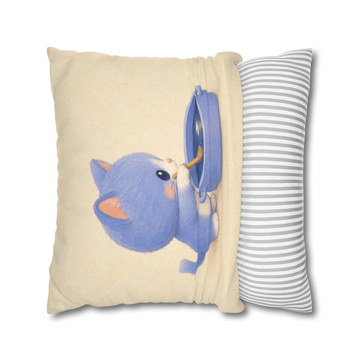 Moon Soup – Kawaii Room Decor with a Cat Stirring the Sky – Pillow / Cover