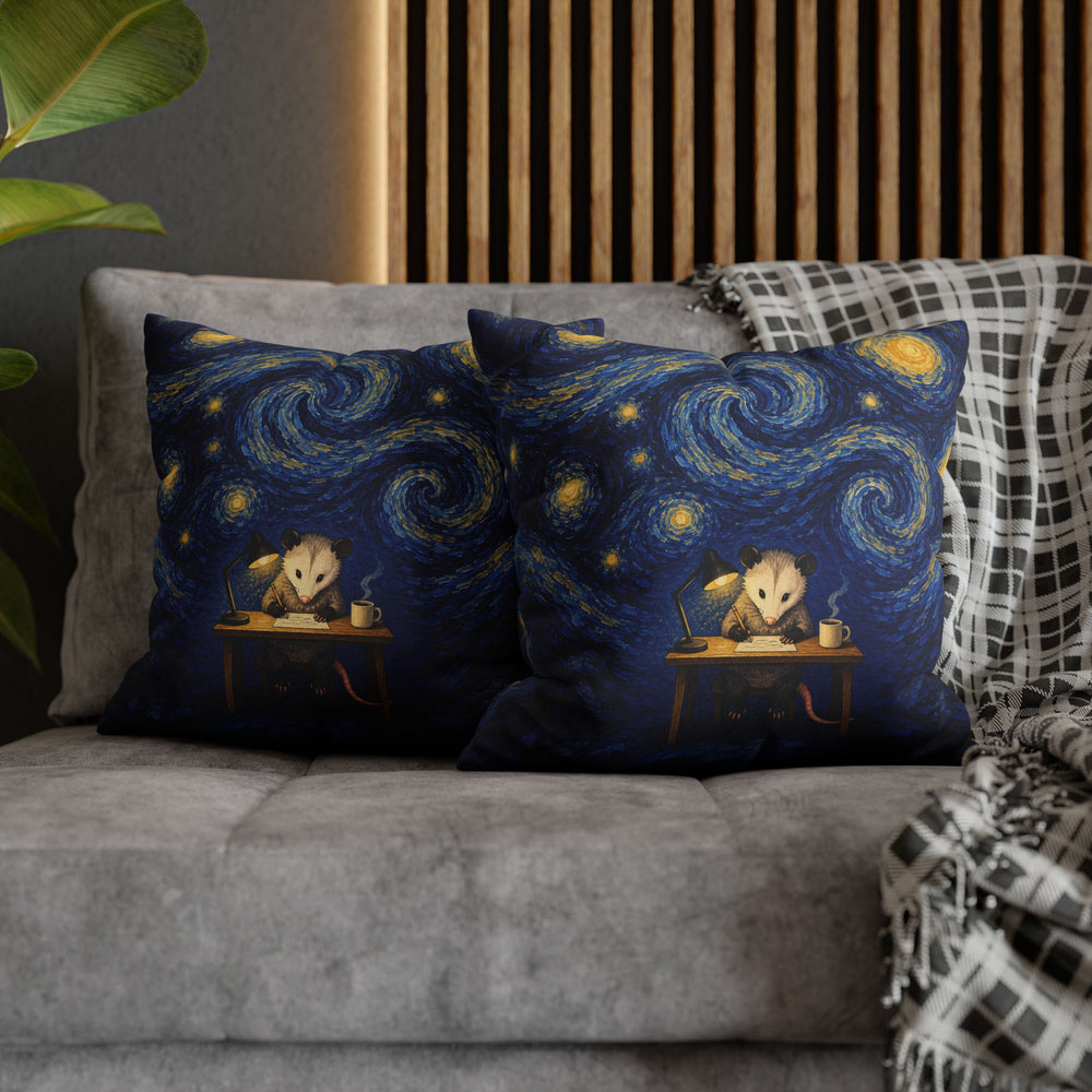 The Night Shift – Starry Night Wall Art with a Swirling Blue Sky – Pillow / Cover