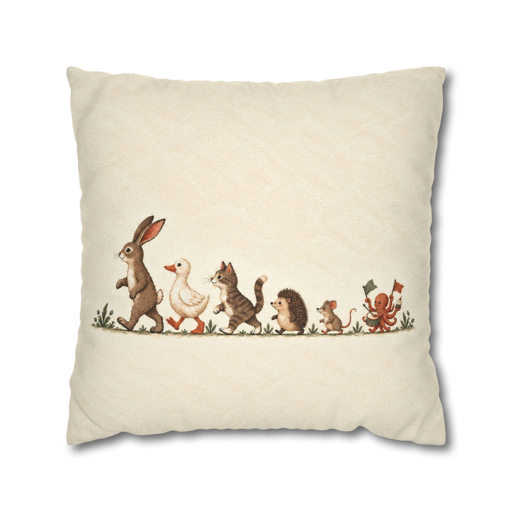 The Parade – Bunny Nursery Decor with a Size Ordered Animal March – Pillow / Cover