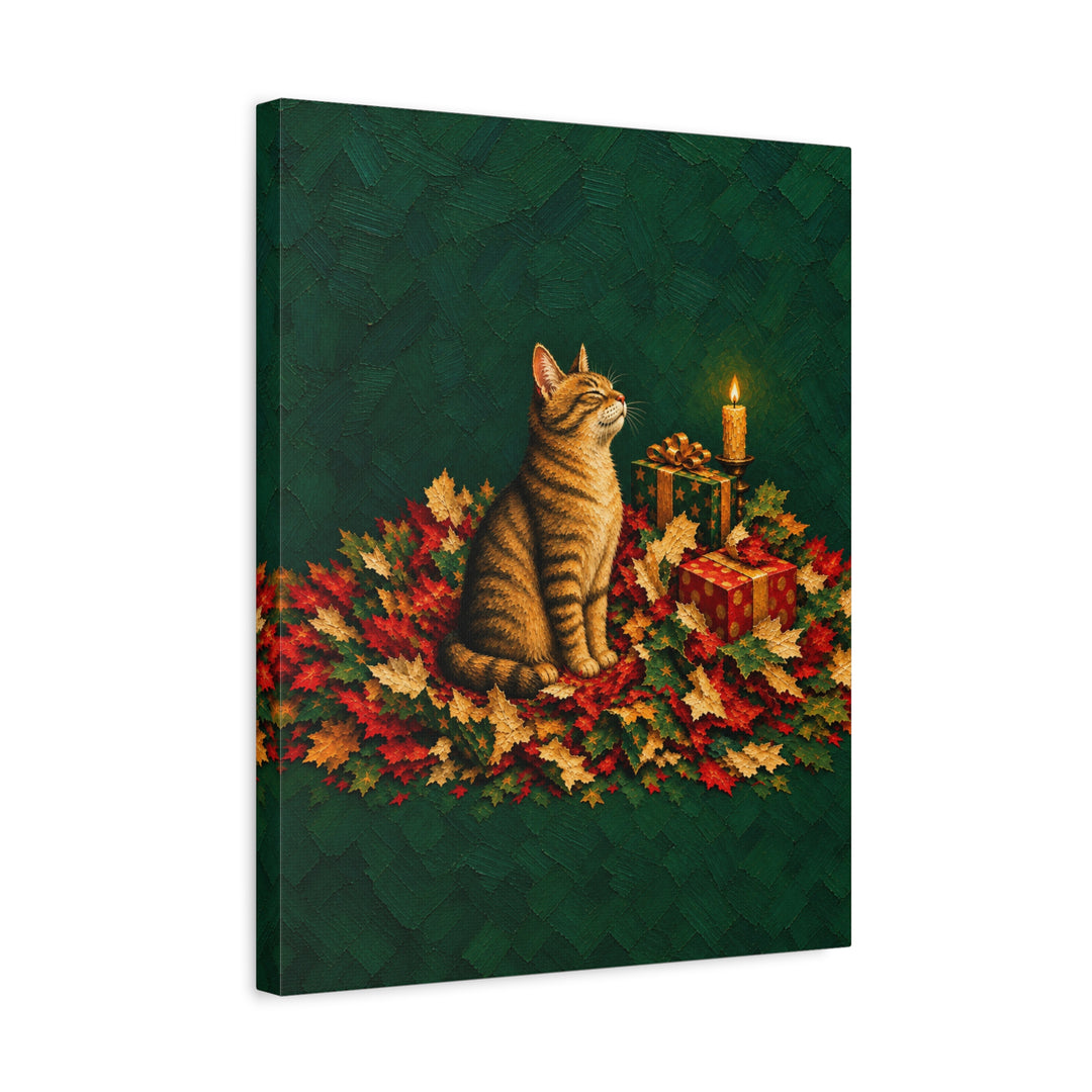 The Unwrapper – Christmas Wall Art with a Storm of Shredded Paper – Canvas / Framed Canvas