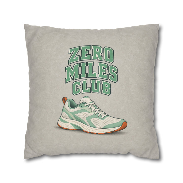 Zero Miles Club – Running Art with Proud Athletic Lettering – Pillow / Cover