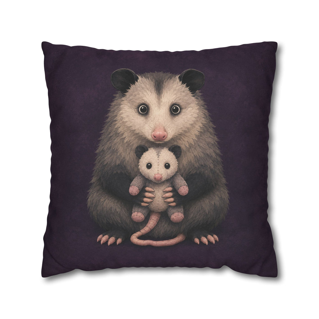 Emotional Support Possum – Opossum Art with a Gentle Hug for a Smaller Friend – Pillow / Cover