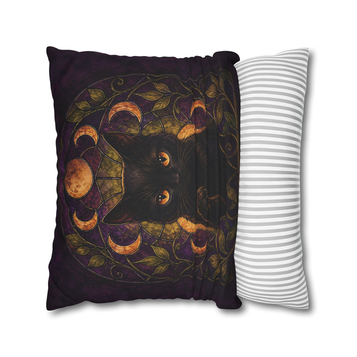 Whimsigoth Window – Whimsigoth Decor with a Stained Glass Silhouette – Pillow / Cover