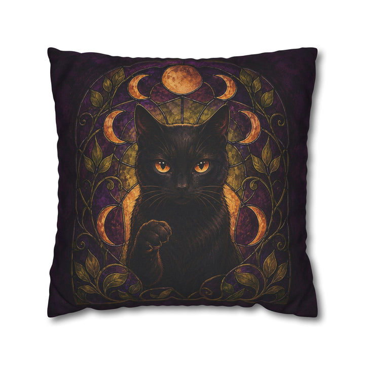 Whimsigoth Window – Whimsigoth Decor with a Stained Glass Silhouette – Pillow / Cover