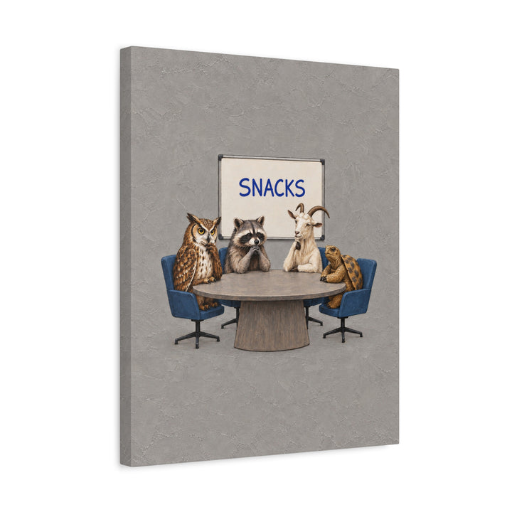 Team Meeting – Funny Office Wall Art with a Whiteboard Saying Ball – Canvas / Framed Canvas