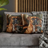 "Before Coffee" - Boxer Pillow Cover - Dog Lover Wall Art Home Decor