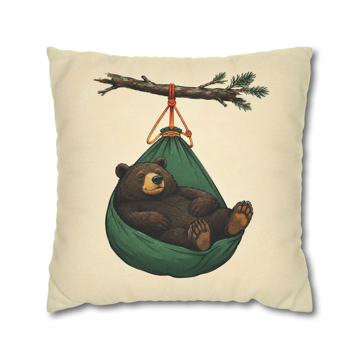 Bear Bag Fail – Bear Wall Art with a Hammock Swing on the Hoist – Pillow / Cover