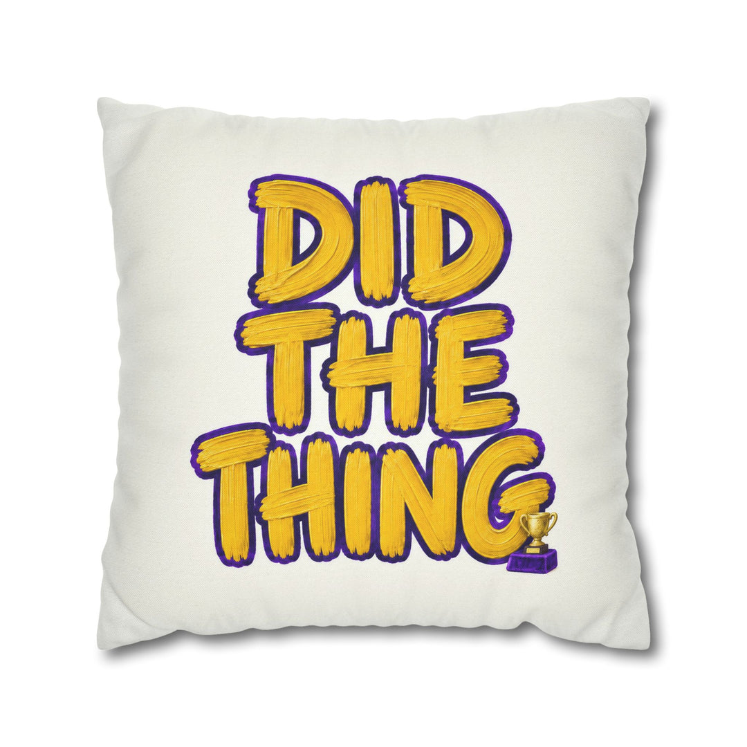 Congratulations On Doing The Thing – Funny Wall Art with a Tiny Gold Trophy Engraved – Pillow / Cover