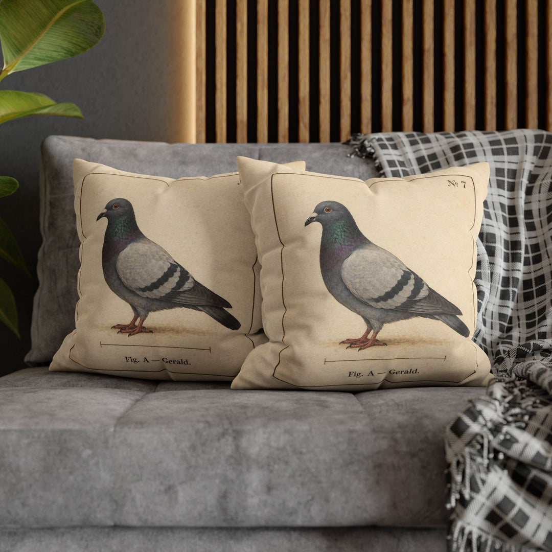 Fig. A: Gerald – Folk Style Wall Art with a Specimen Plate in Profile – Pillow / Cover