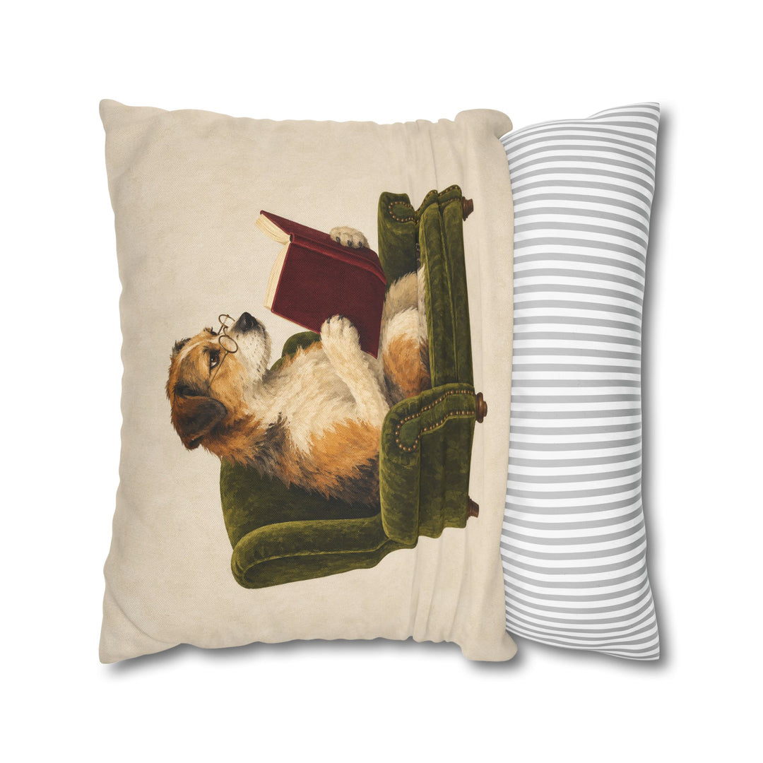Well Read II – Bookish Wall Art with Spectacles and a Velvet Chair – Pillow / Cover
