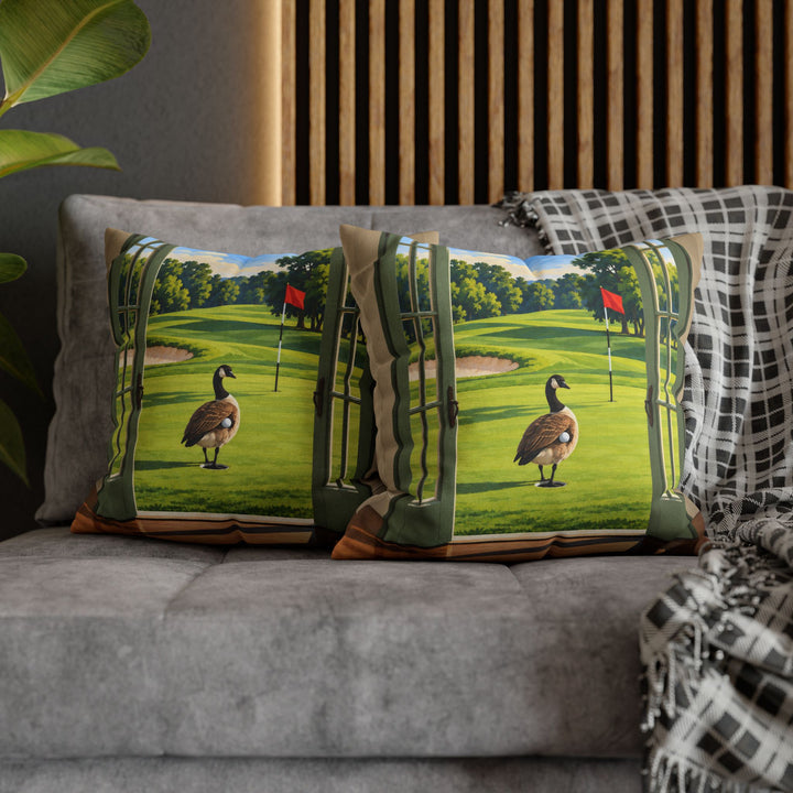 Members Only – Golf Art with an Open Portal in Fauvist Strokes – Pillow / Cover