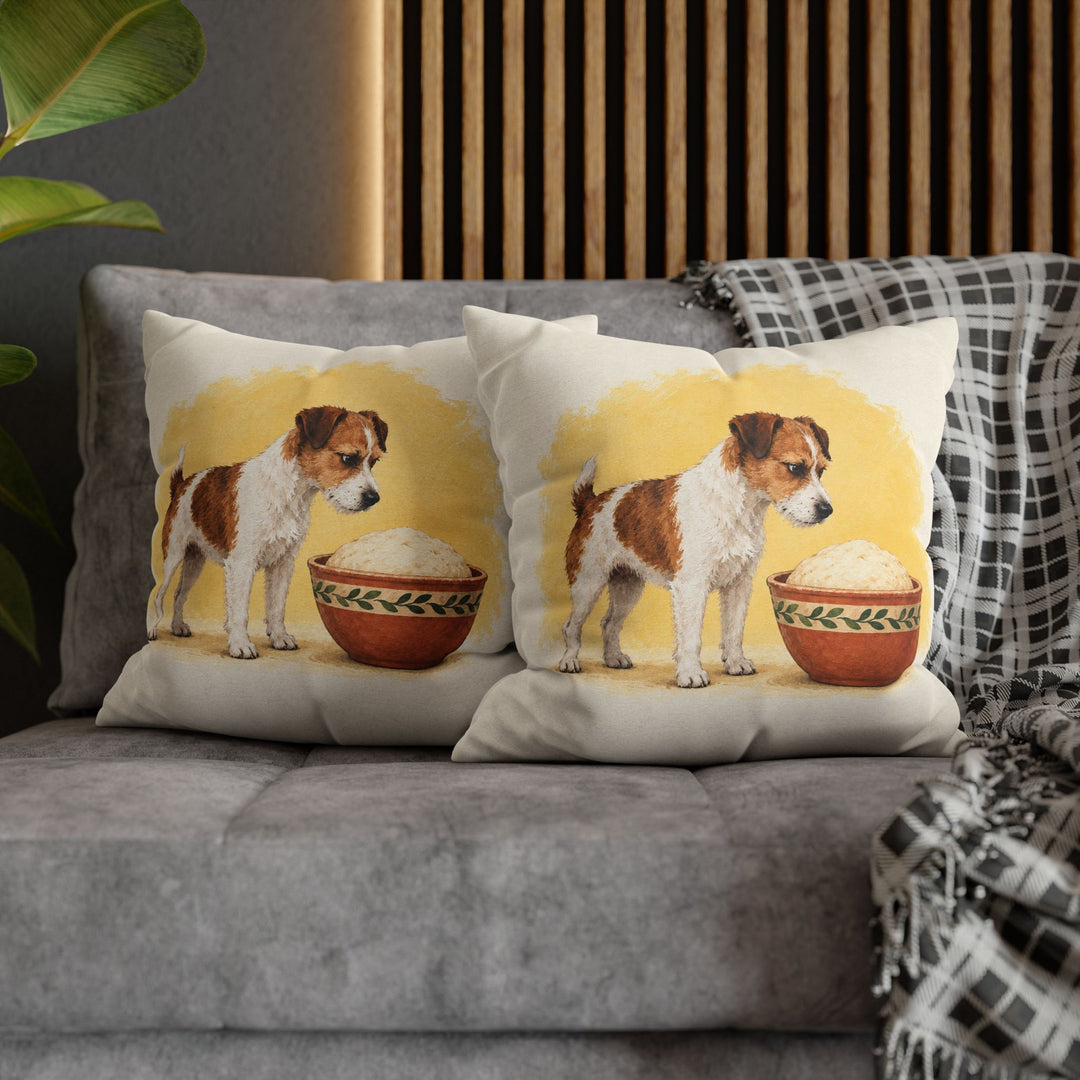 The Dough Tax – Kitchen Wall Art with a Dog Beside the Mixing Bowl – Pillow / Cover