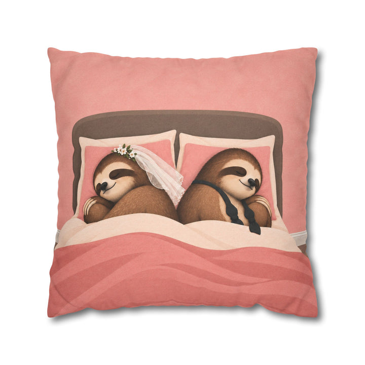 Till Nap Do Us Part – Sloth Wall Art with Two Sloths Back to Back – Pillow / Cover