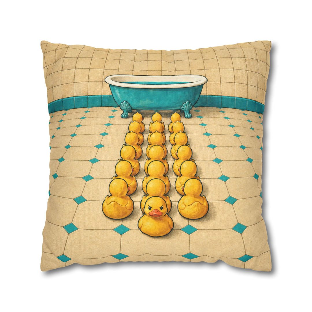 Duck Parade – Duck Wall Art with a Marching Rubber Fleet – Pillow / Cover
