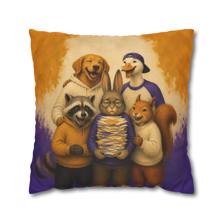 For Surviving The Group Project – Funny Wall Art with a Team Photo and One Freeloader – Pillow / Cover