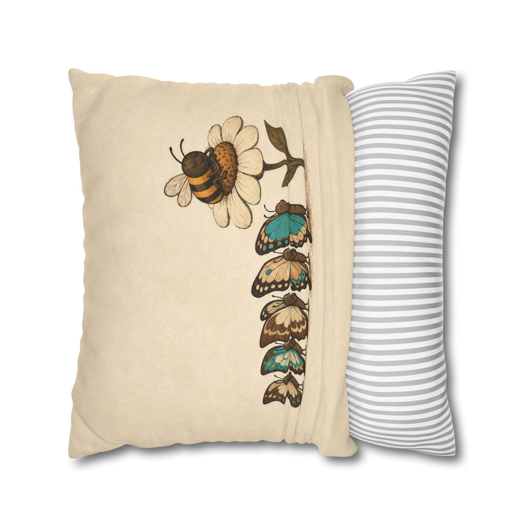 Butterfly Traffic – Butterfly Wall Art with a Queue at One Flower – Pillow / Cover