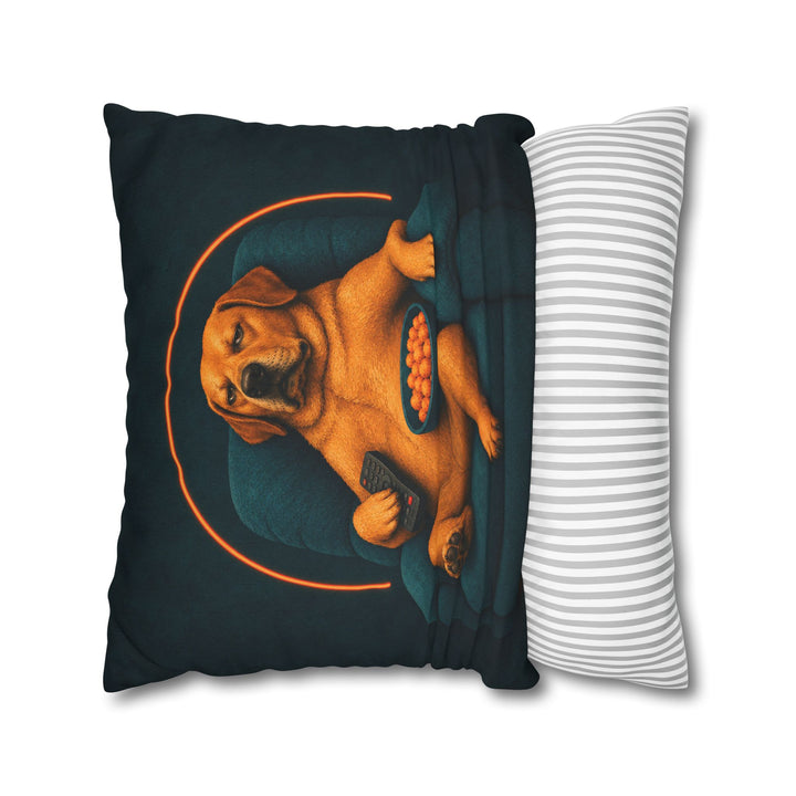 Man Cave Manager – Designer Wall Art with a Recliner and Neon Glow – Pillow / Cover