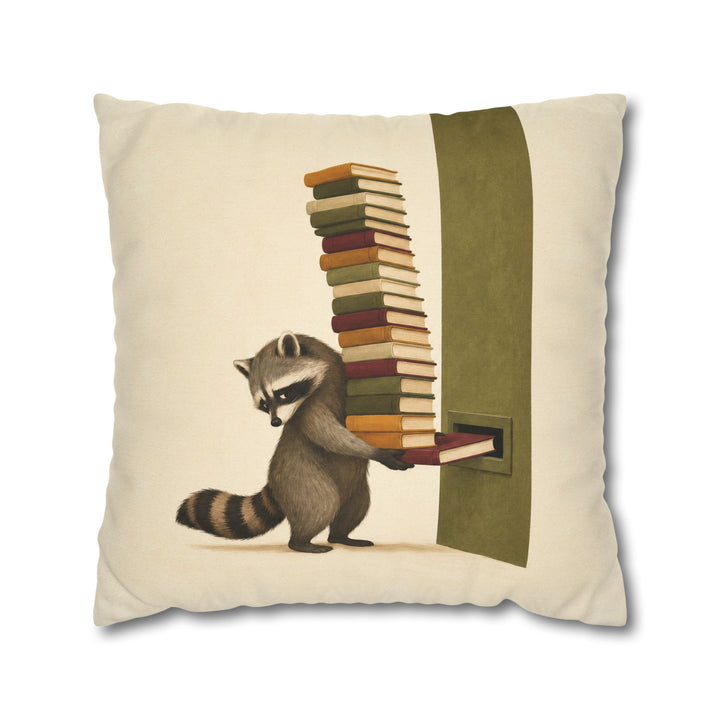 Overdue – Reading Nook Decor with a Towering Return Stack – Pillow / Cover