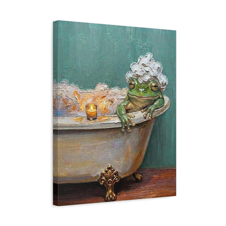"Bubble Time" - Frog Vertical Canvas - Spirit Animal Wall Art