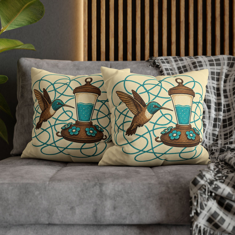 Sugar Rush – Hummingbird Art with a Glowing Flight Path – Pillow / Cover