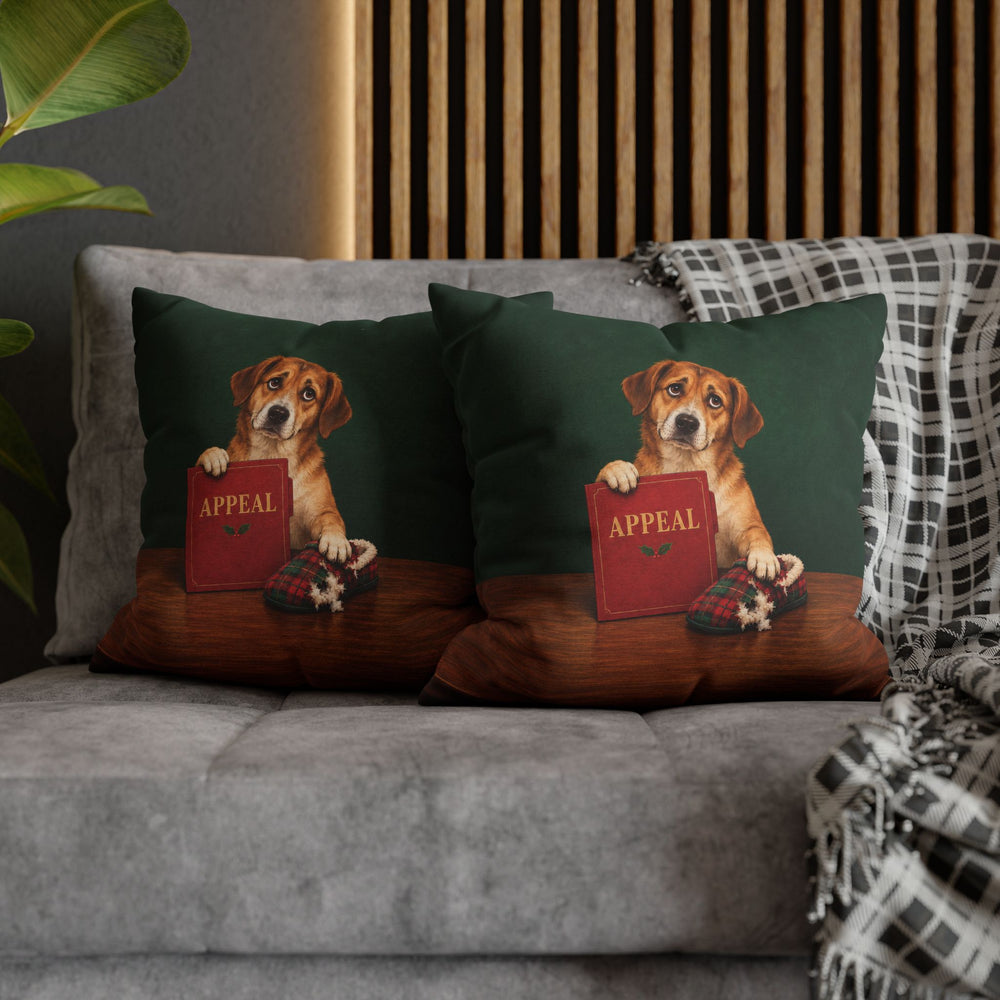 Naughty List Appeal – Christmas Wall Art with a Folder at Santa's Desk – Pillow / Cover