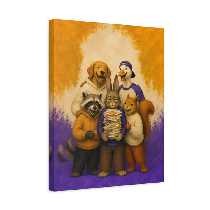 For Surviving The Group Project – Funny Wall Art with a Team Photo and One Freeloader – Canvas / Framed Canvas