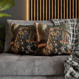 "Before Coffee" - Pit Bull Pillow Cover - Dog Lover Wall Art Home Decor