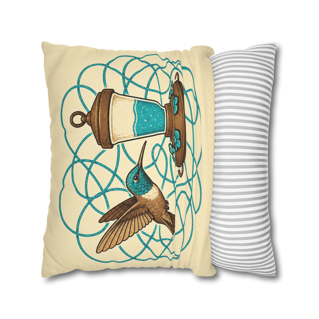 Sugar Rush – Hummingbird Art with a Glowing Flight Path – Pillow / Cover