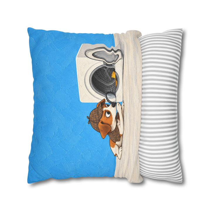 Missing Sock Case – Laundry Room Decor with a Dryer Drum Stakeout – Pillow / Cover