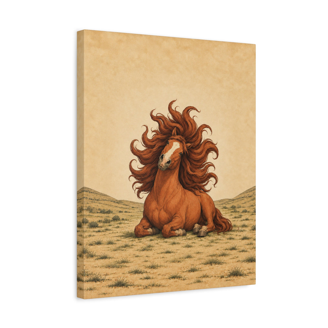 Mane Character Energy – Horse Art with a Slow Motion Shampoo Toss – Canvas / Framed Canvas