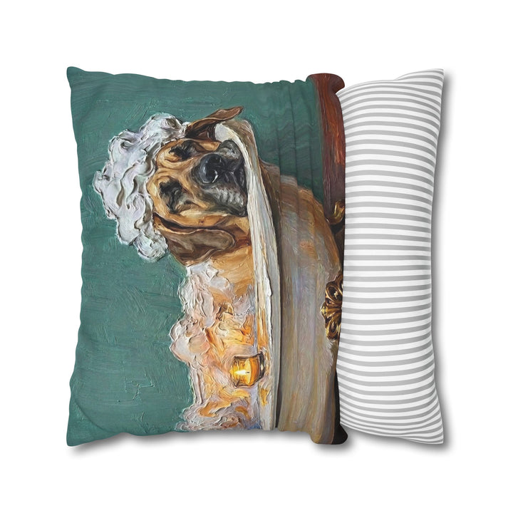"Spa Day" - Great Dane Pillow Cover - Dog Lover Wall Art Home Decor