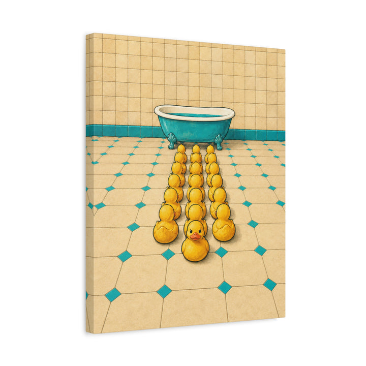Duck Parade – Duck Wall Art with a Marching Rubber Fleet – Canvas / Framed Canvas