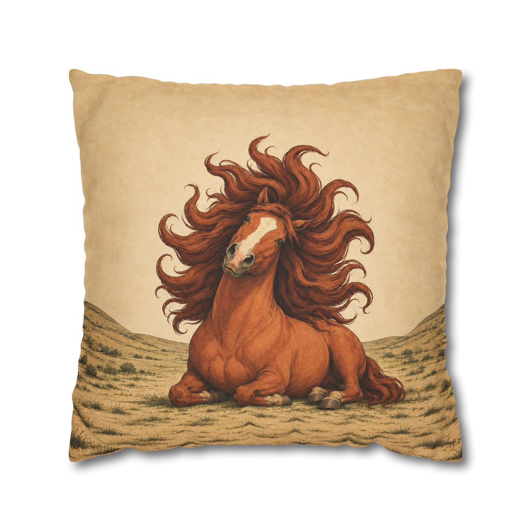 Mane Character Energy – Horse Art with a Slow Motion Shampoo Toss – Pillow / Cover