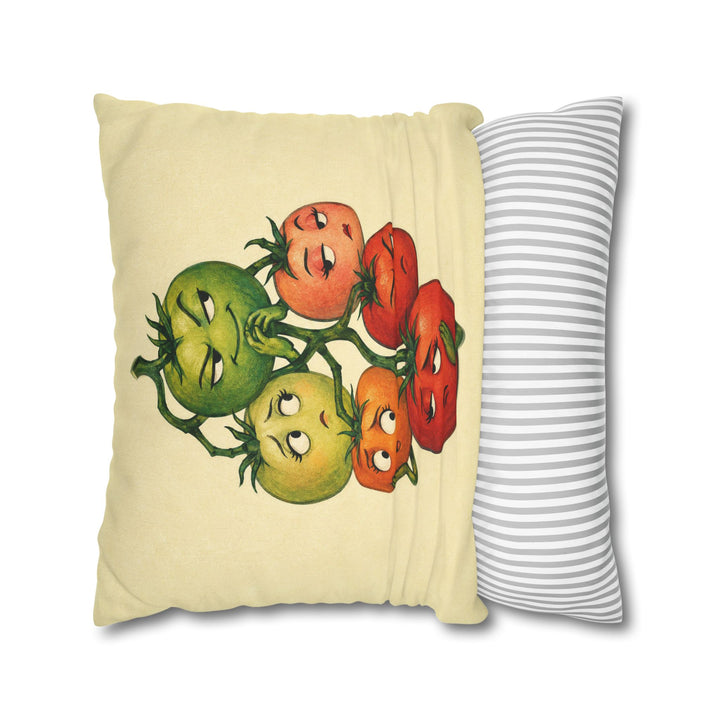 Tomato Drama – Funny Kitchen Art with a Vine at Every Ripeness – Pillow / Cover