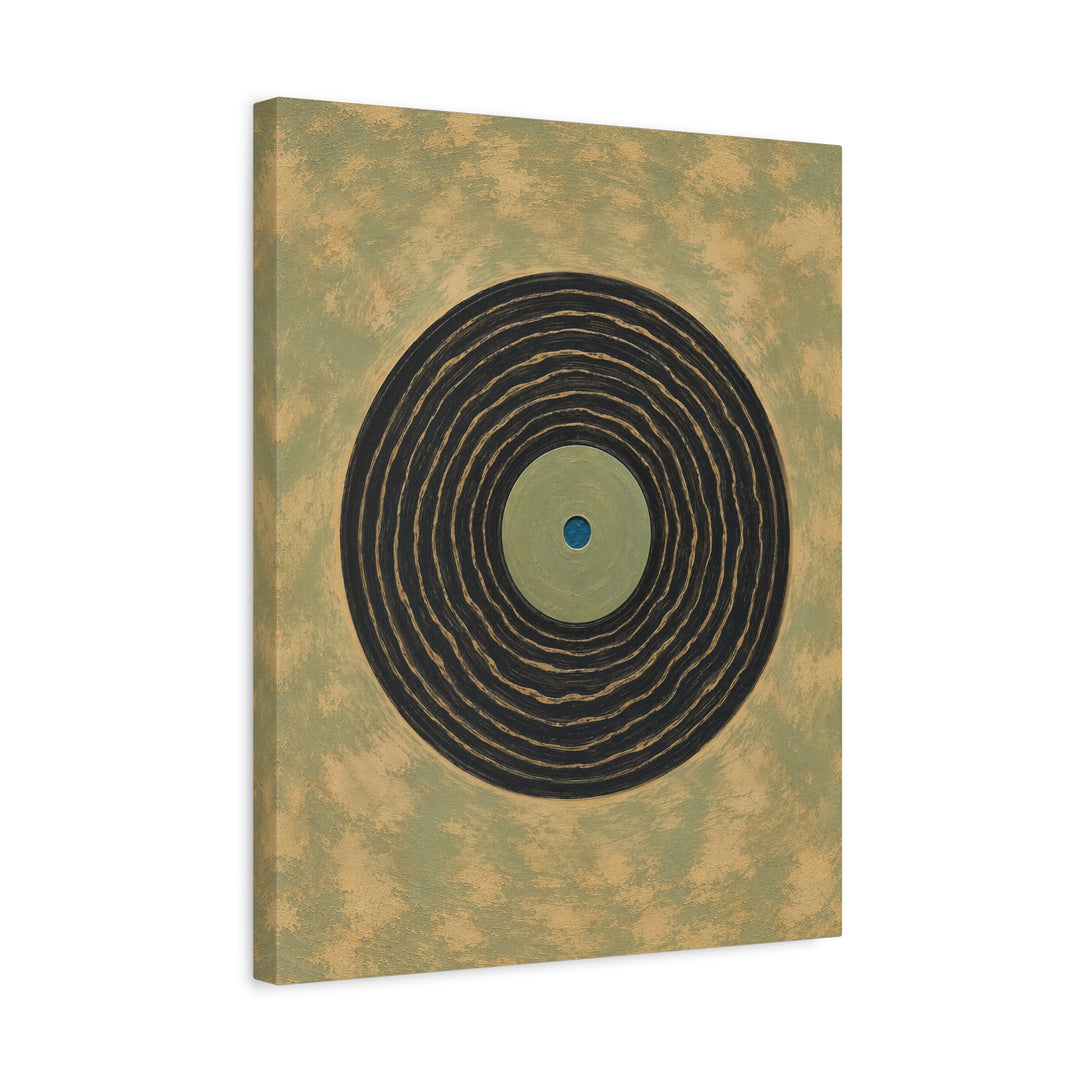 The B-Side – Vinyl Record Decor with Grooves Like Tree Rings – Canvas / Framed Canvas
