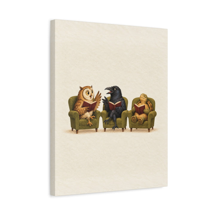 Book Club – Bookish Wall Art with an Owl and Raven Discussion – Canvas / Framed Canvas