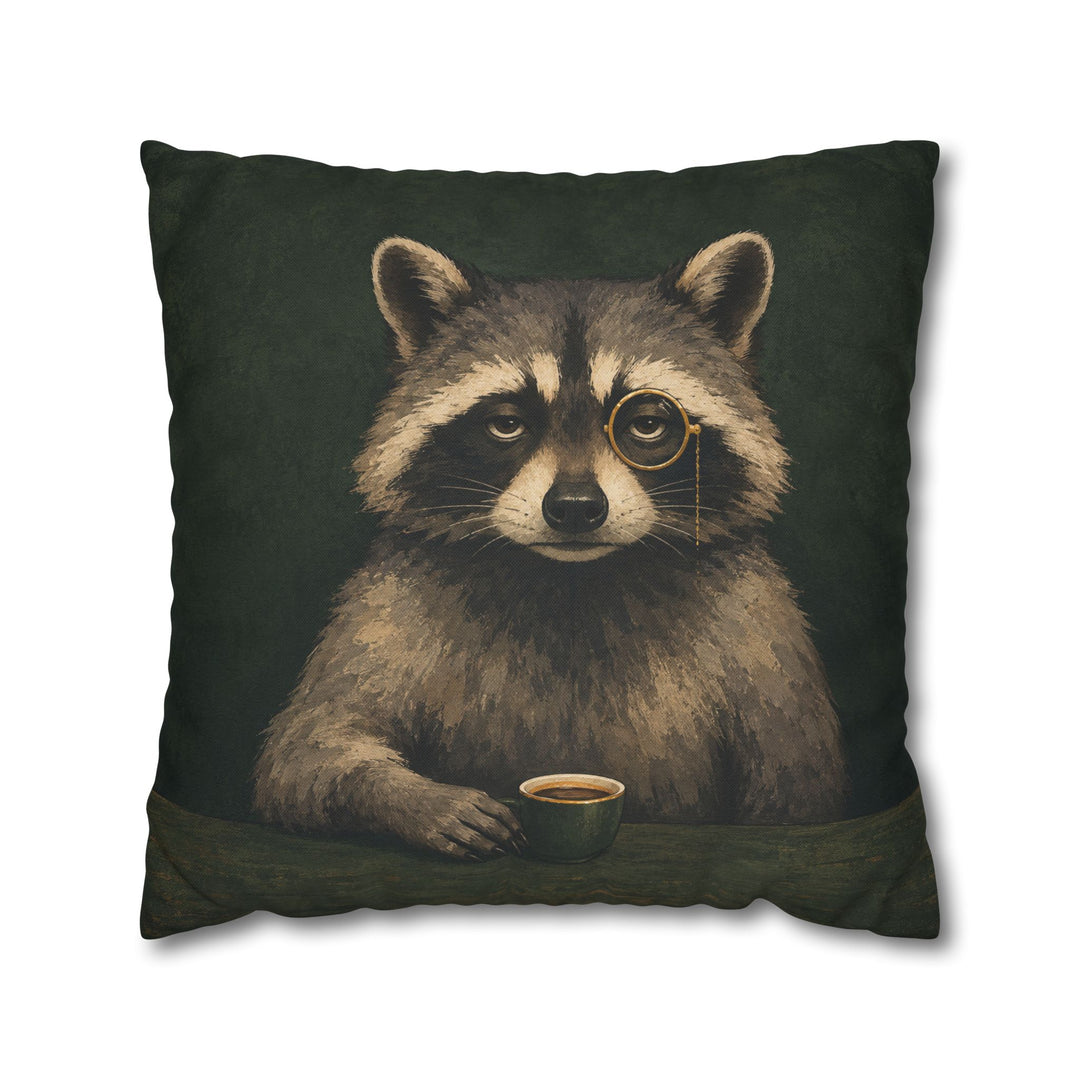 After Hours – Raccoon Art with a Dignified Half Length Portrait – Pillow / Cover
