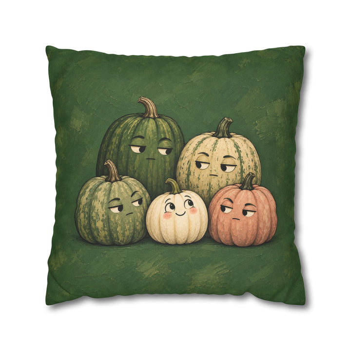 Pumpkin Committee – Pumpkin Wall Art with a Group Portrait of Gourds – Pillow / Cover
