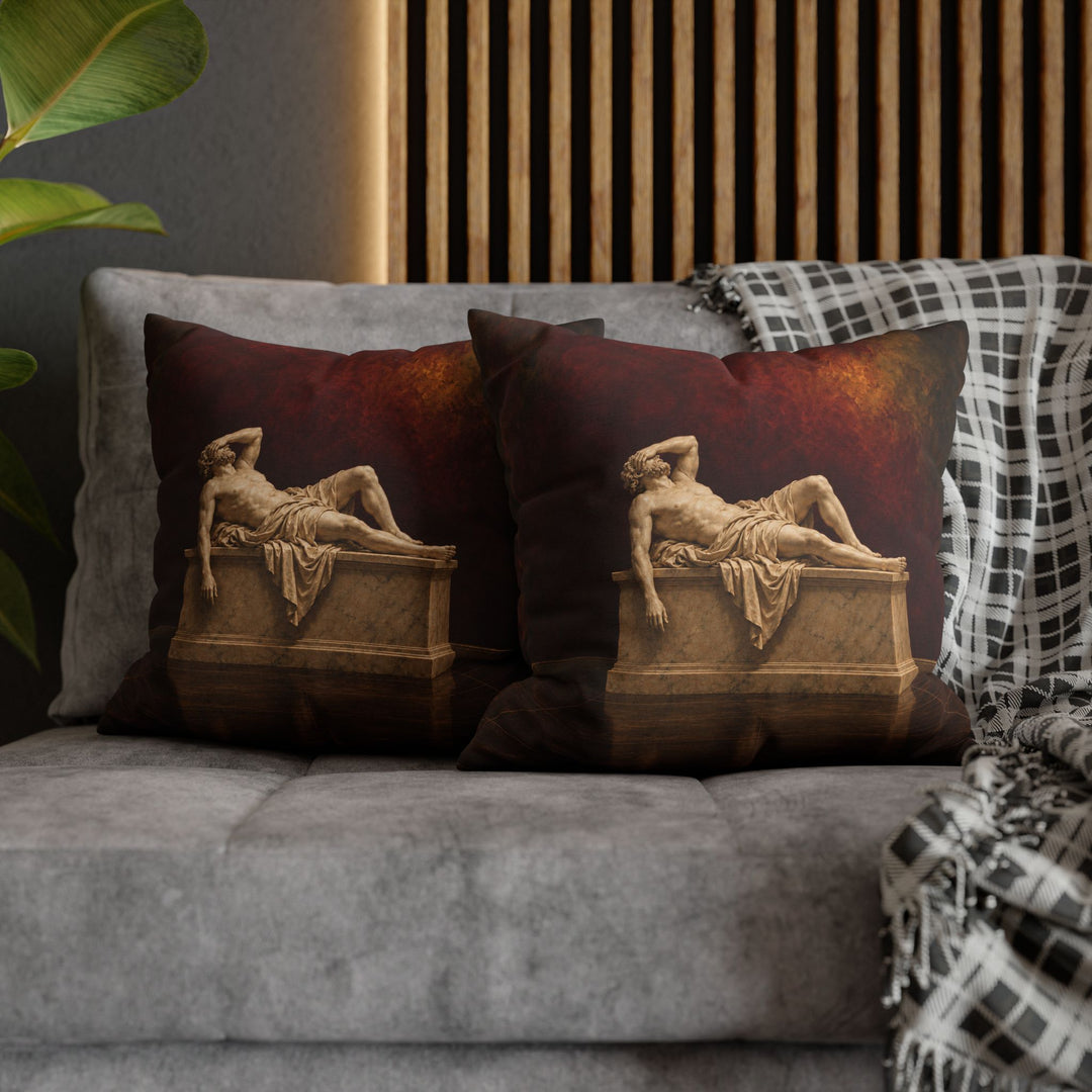 The Marble Nap – Greek Mythology Wall Art with a Statue Lying Down – Pillow / Cover