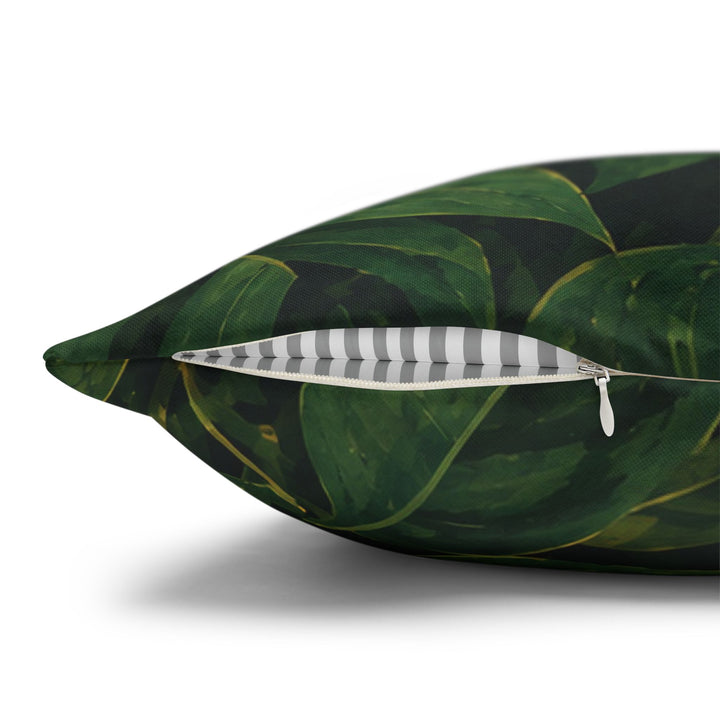 House Panther – Black Cat Art with a Prowl Through Giant Leaves – Pillow / Cover