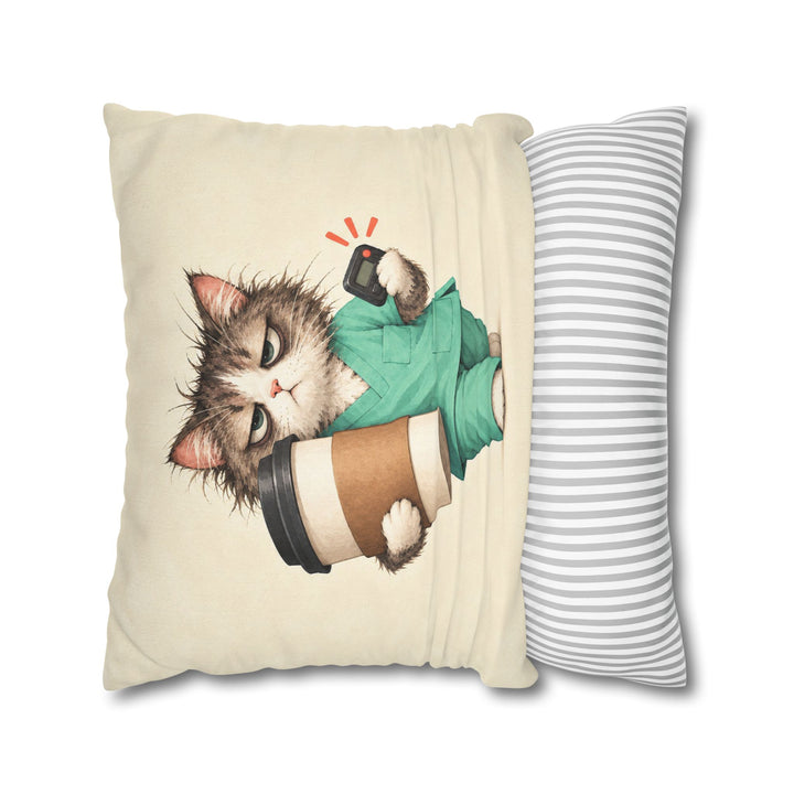 Night Shift Fuel – Nurse Wall Art with Scrubs and a 3 AM Pager – Pillow / Cover