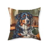 "Before Coffee" - Australian Shepherd Throw Pillow - Dog Lover Wall Art Home Decor