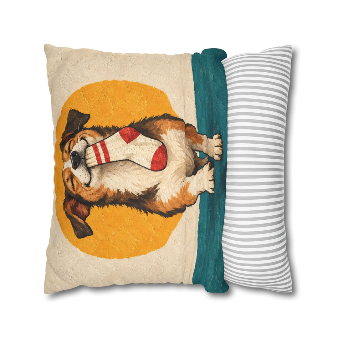 Sock Trophy – Funny Dog Art with a Stolen Prize and Gold Medal Pride – Pillow / Cover