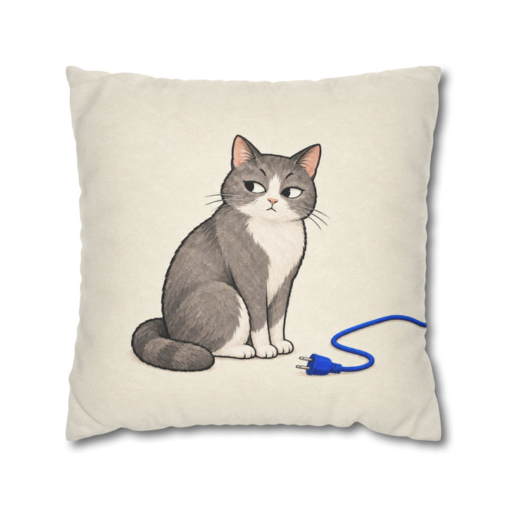 IT Support – Funny Office Wall Art with an Unplugged Cable Alibi – Pillow / Cover