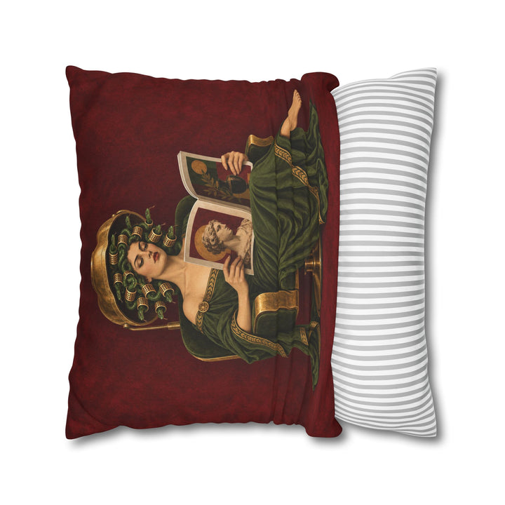 Medusa's Salon Day – Medusa Wall Art with a Dryer Hood and Curlers – Pillow / Cover