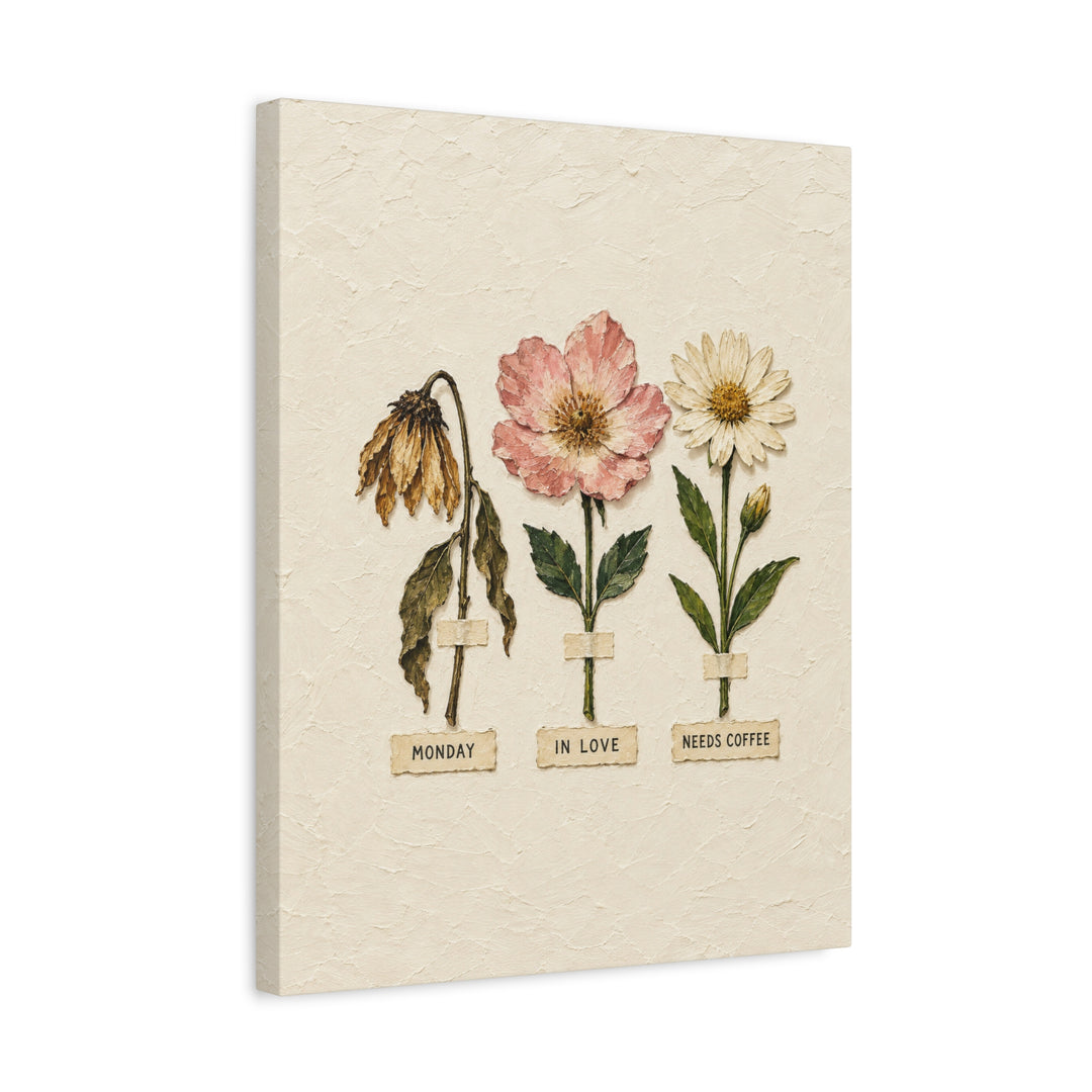 Herbarium of Moods – Botanical Wall Art with Blooms Labeled by Mood – Canvas / Framed Canvas